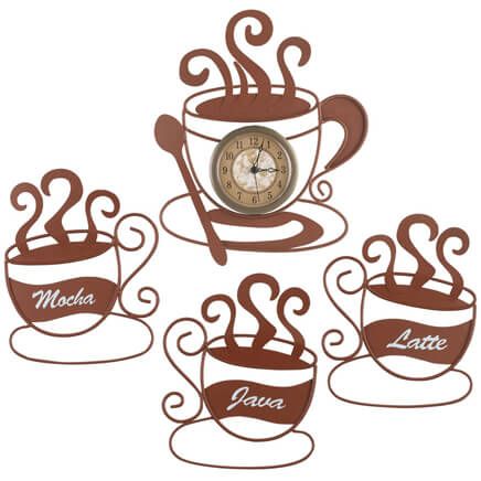 Metal Coffee Cup Décor Value Set-352287