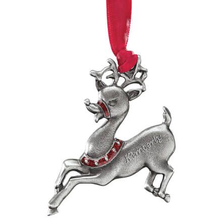 Personalized Reindeer Birthstone Ornament-353089