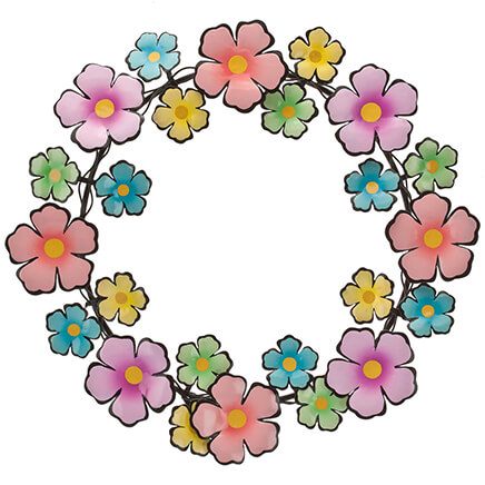 Metal Flowers Wreath by Fox River Creations™-354110