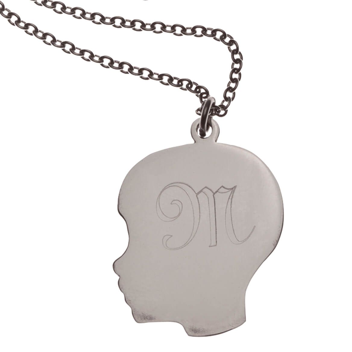 Personalized Silhouette Boy Necklace + '-' + 354542