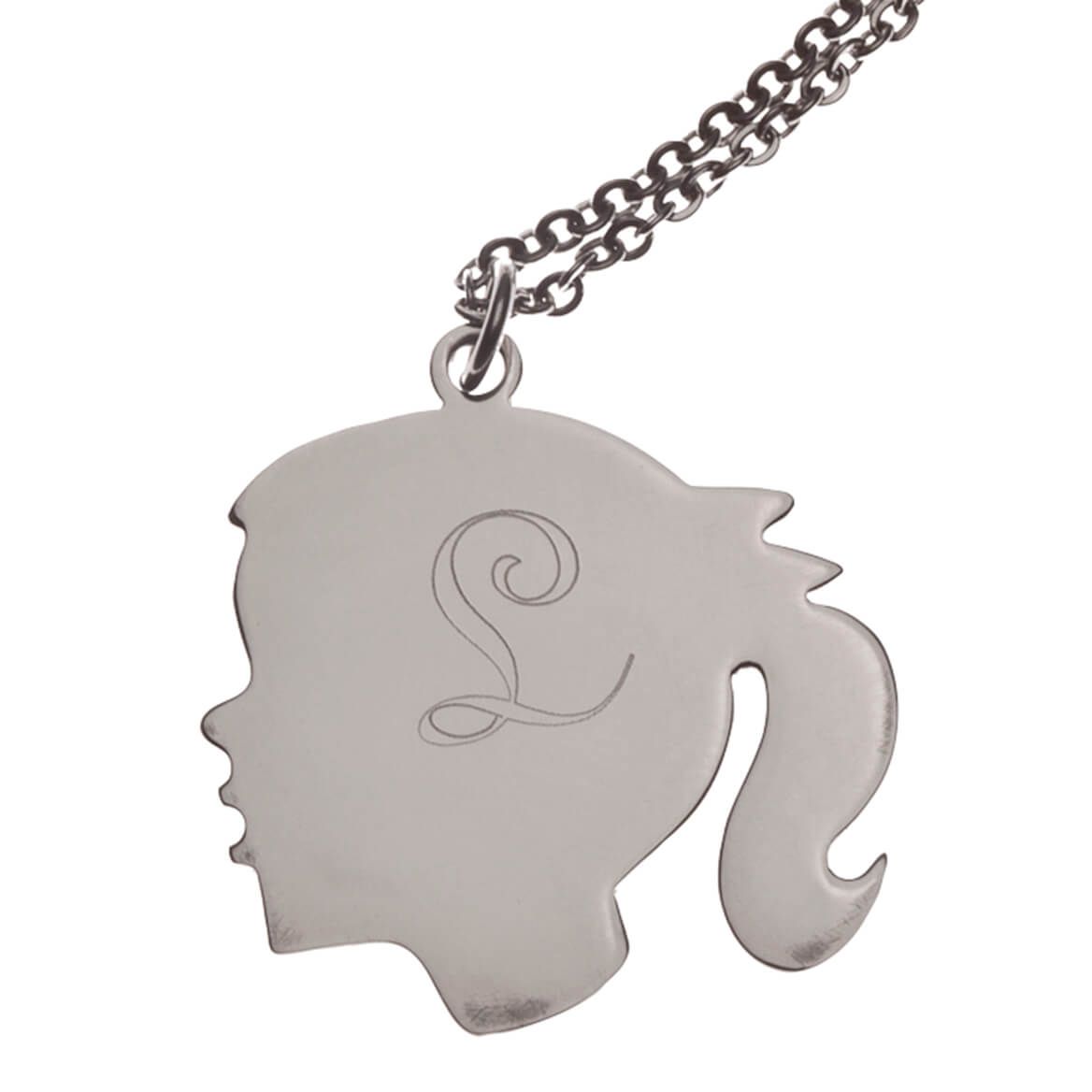 Personalized Silhouette Girl Necklace + '-' + 354544