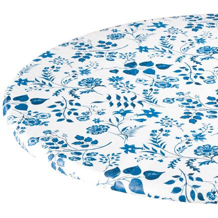Flowing Flowers Vinyl Elasticized Table Cover By Home-Style Kitchen™-355908