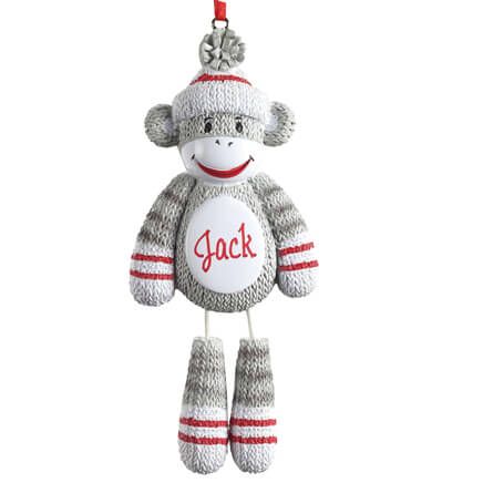 Personalized Sock Monkey Ornament-355974