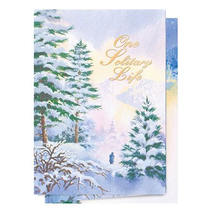 Personalized One Solitary Life Christmas Card Set of 20-356041