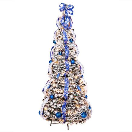 6' Snow Frosted Winter Style Pull-Up Tree by Holiday Peak™-356287