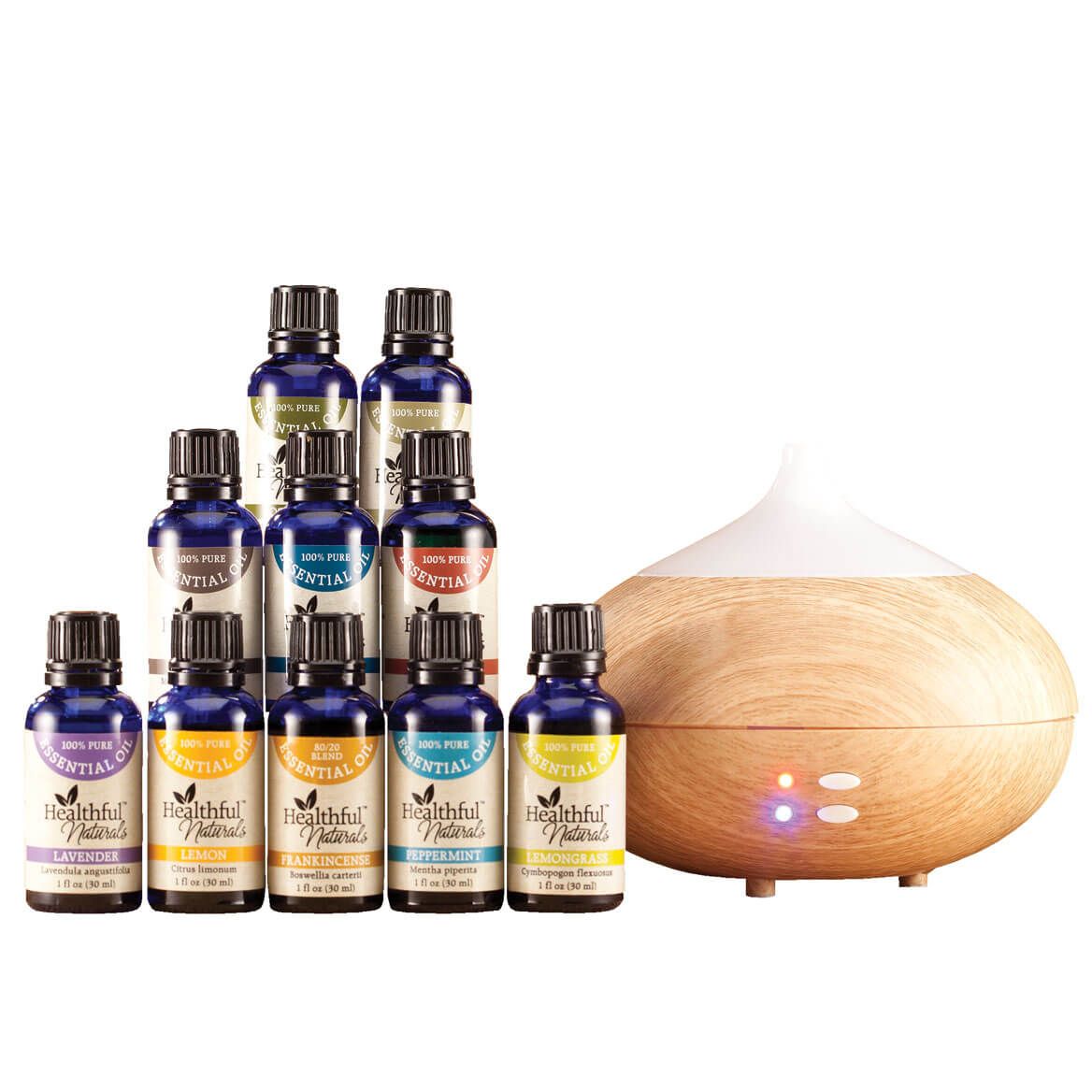 Healthful™ Naturals Premium Essential Oil Kit & 280 ml Diffuser + '-' + 356694