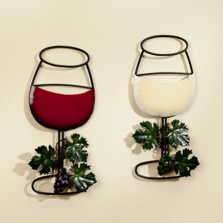 Wine Glass Wall Hanging Set of 2-356770