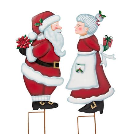Kissing Santa & Mrs. Claus Stake by Fox River Creations™-356916