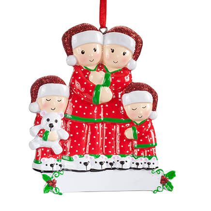 Family of 4 in Pajamas Ornament-357575