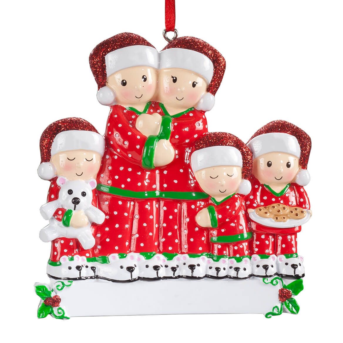 Family of 5 in Pajamas Ornament + '-' + 357576