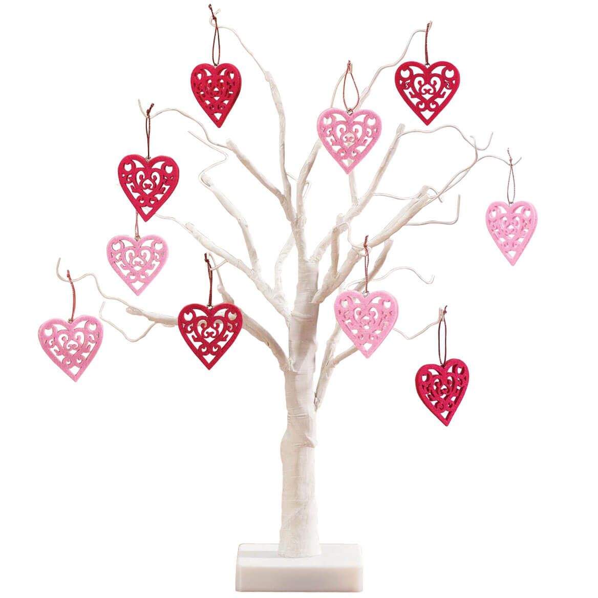 White Wire 18" Tree with Valentine's Hanging Ornaments + '-' + 358084