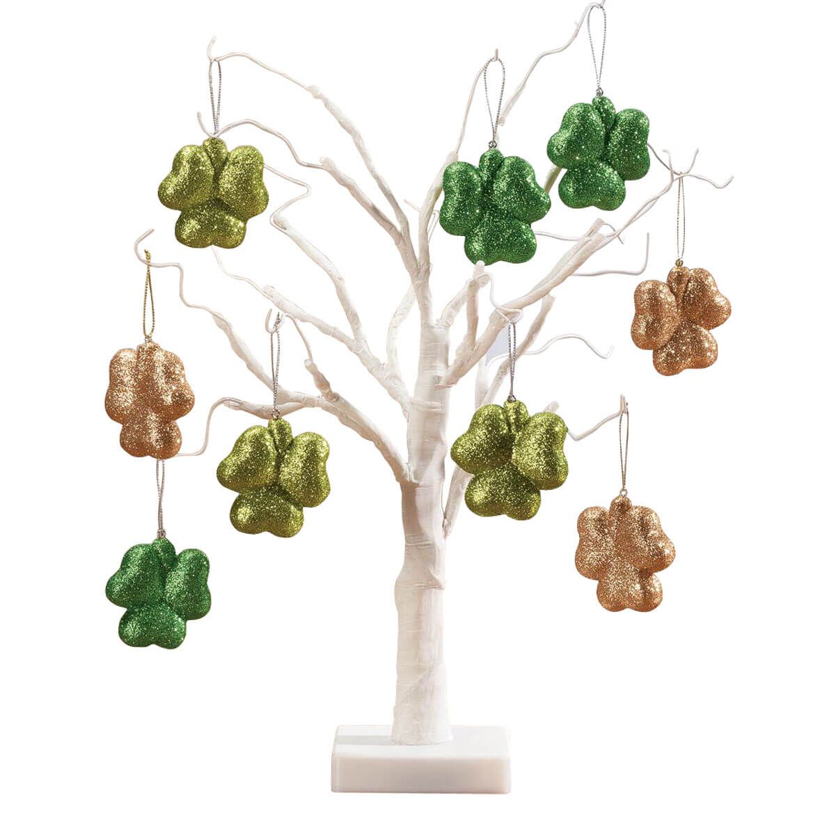 White Wire 18" Tree with Shamrock Hanging Ornaments + '-' + 358085