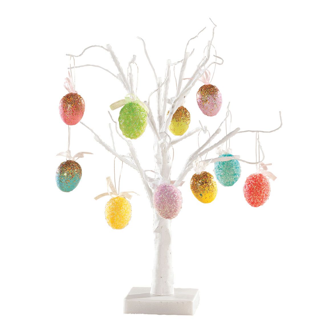White Wire Tree and Easter Ornaments, Set of 10 + '-' + 359221