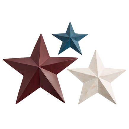 Red, White, Blue Barn Stars Set/3 by Fox River Creations™-359456