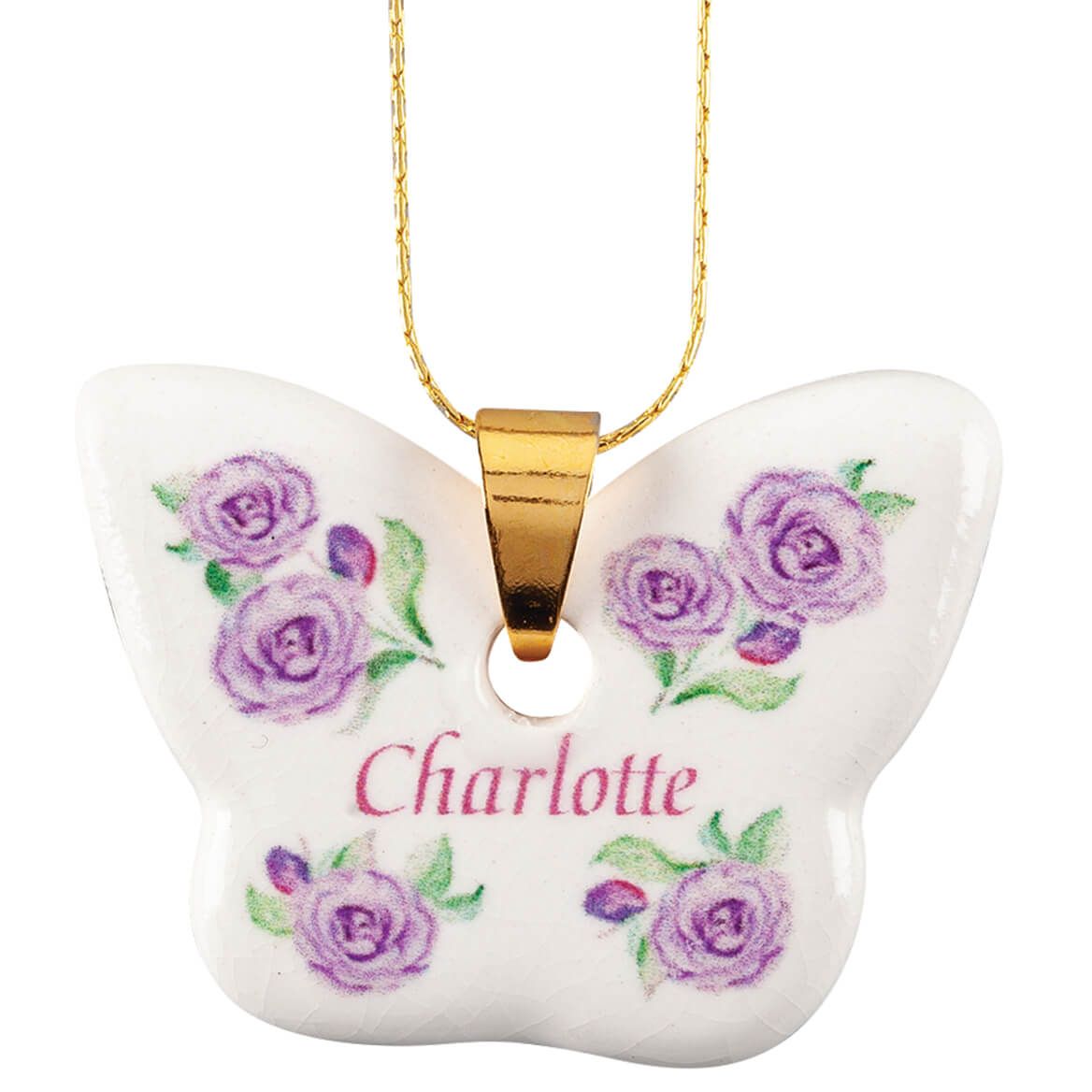 Personalized Porcelain Butterfly Pendant + '-' + 359974