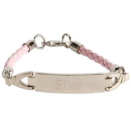 Personalized Pink Childrens ID Bracelet-359998