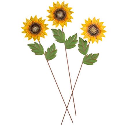 Sunflower Stakes Set of 3 by Fox River Creations™-360060