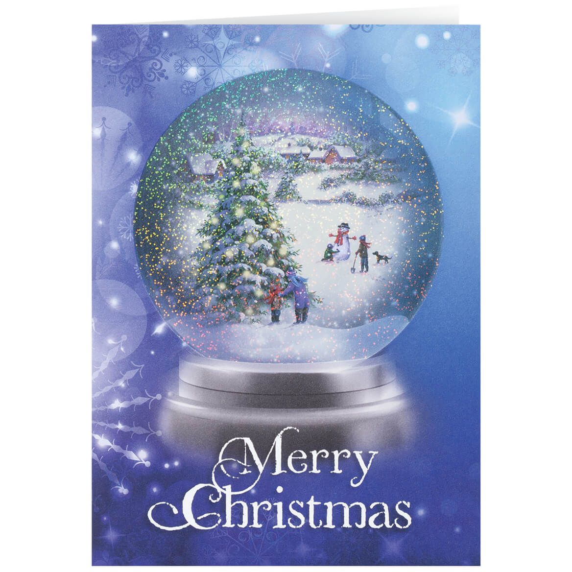 Personalized Winter Snowglobe Christmas Card Set of 20 + '-' + 360179
