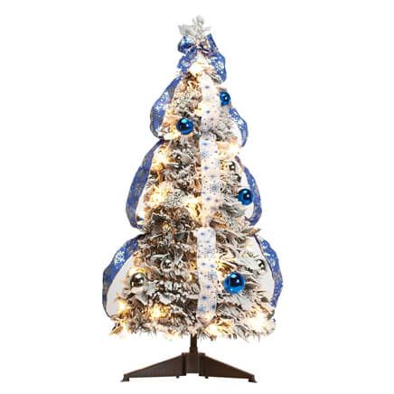 3' Snow Frosted Winter Style Pull-Up Tree by Holiday Peak™-360612