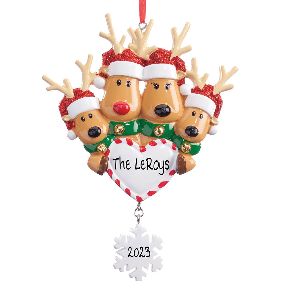 Personalized Reindeer Family Ornament + '-' + 360620