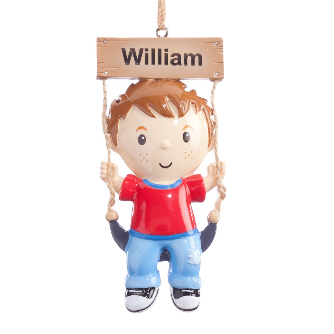 Personalized Child on Swing Ornament + '-' + 360693