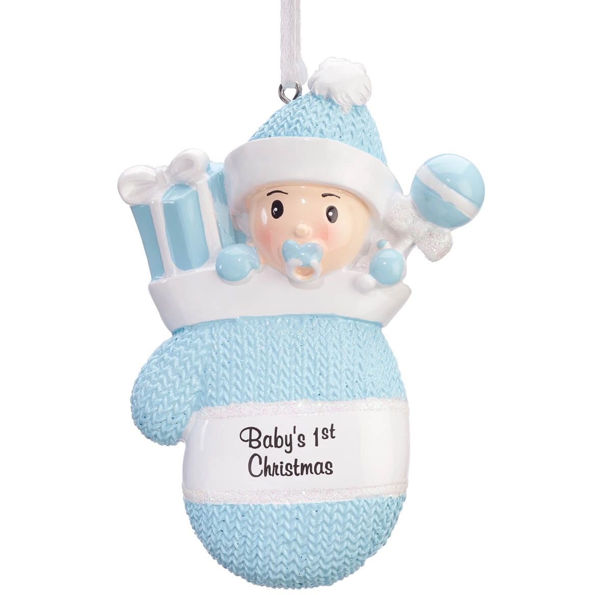Baby's First Christmas Mitten Ornament, Blue + '-' + 361148
