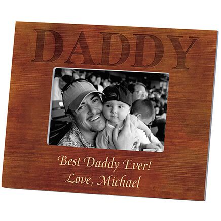 Personalized Woodgrain Daddy Frame-361179