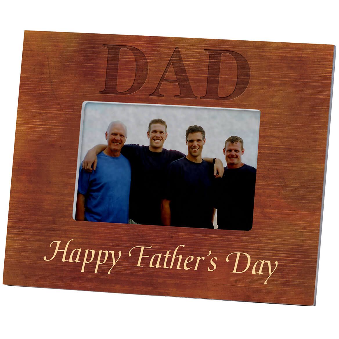 Personalized Woodgrain Dad Frame + '-' + 361180