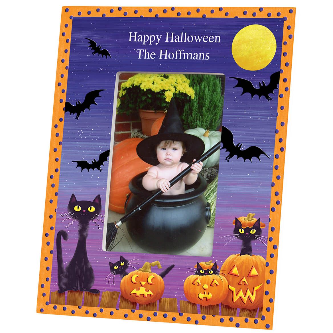 Personalized Cats, Bats and Boo Halloween Frame + '-' + 361933