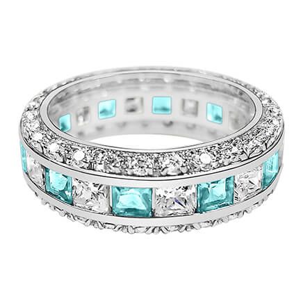 Birthstone and CZ Sterling Silver Ring-362419