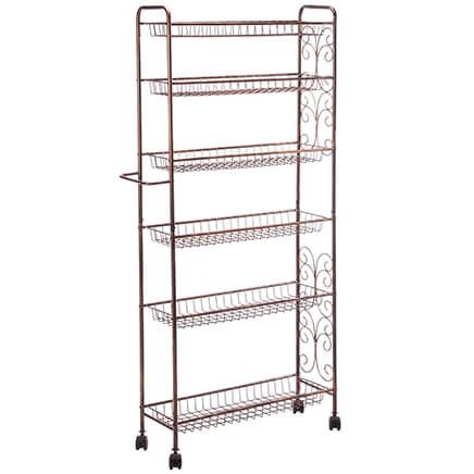 Rolling Antique Wire Slim Storage Cart by Home Marketplace-362490