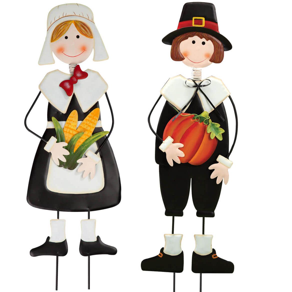 Metal Pilgrim Boy and Girl Stakes by Fox River™ Creations + '-' + 362580