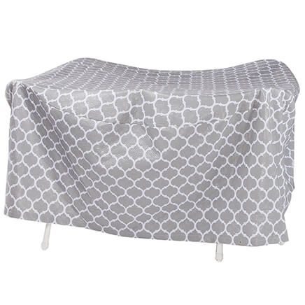 Trellis Pattern Quilted Table Cover Round, 30"H x 84" Dia.-362886