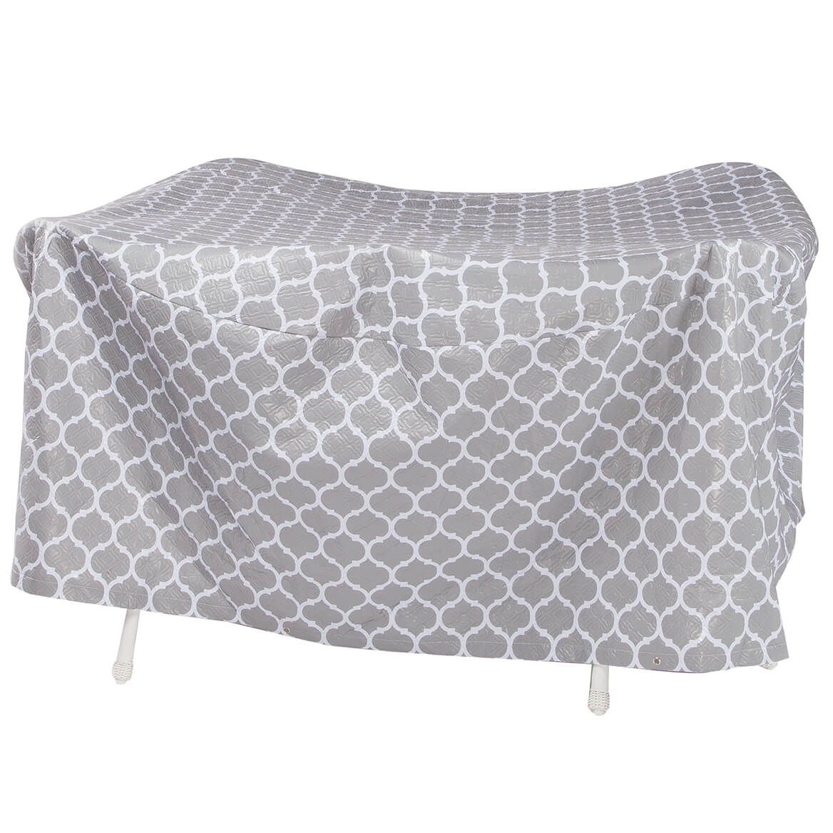 Trellis Pattern Quilted Table Cover Round, 30"H x 84" Dia. + '-' + 362886