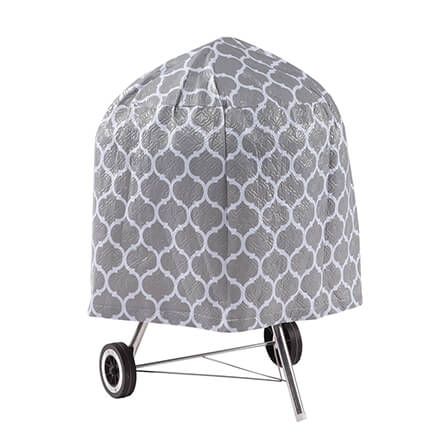 Trellis Pattern Quilted Kettle Style Grill Cover, 23"H x 27"-362888