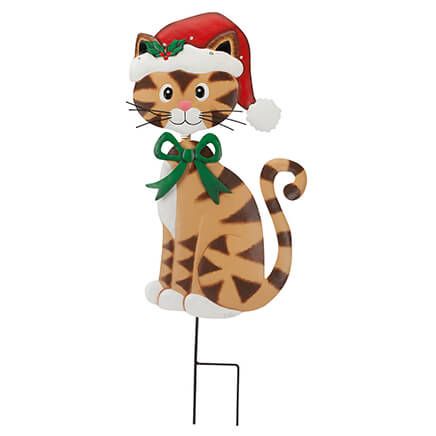 Metal Solar Christmas Cat Stake by Fox River™ Creations-363444