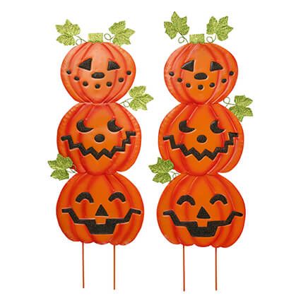 Jack-O-Lantern Metal Stakes Set of 2 by Fox River Creations™-363549
