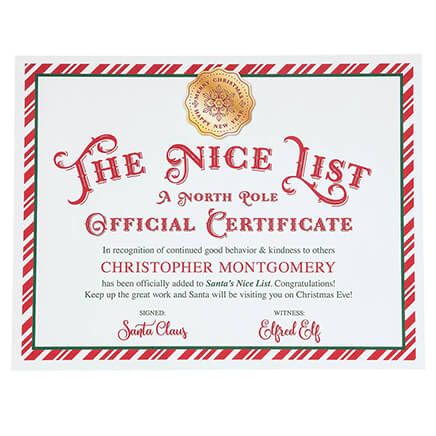 Personalized Santa Nice List Certificate-363591