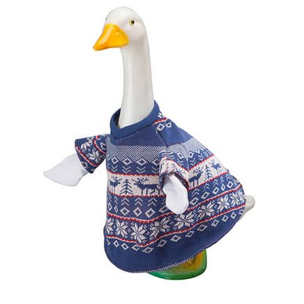 Blue and White Sweater Goose Outfit-363610