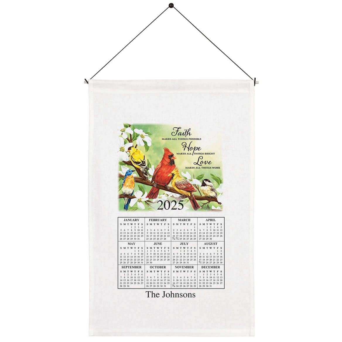 Personalized Faith, Hope, Love Calendar Towel + '-' + 363758