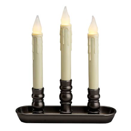 Battery-Operated LED Triple Window Candle-364026