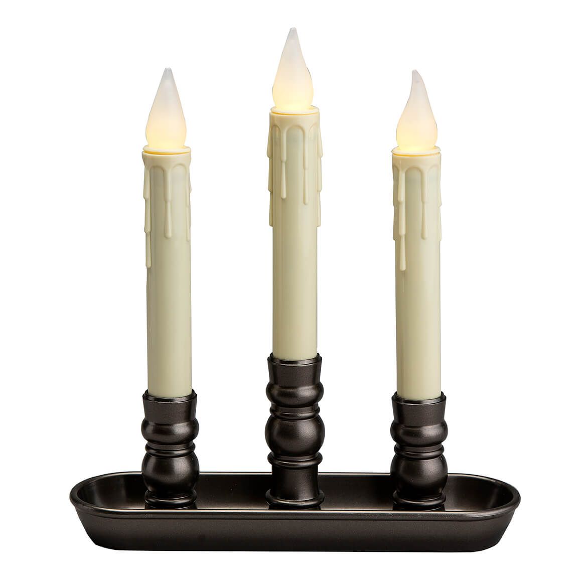Battery-Operated LED Triple Window Candle + '-' + 364026