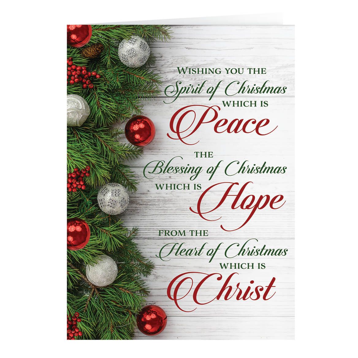Peace, Hope, Christ Personalized Christmas Cards - 20 - Miles Kimball