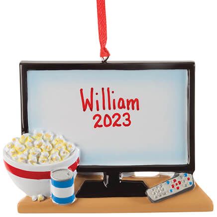 Personalized TV & Popcorn Ornament-364417