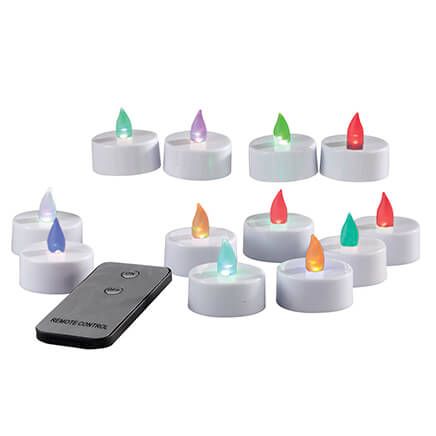 Tea Lights with Remote Control, Set of 12-364533