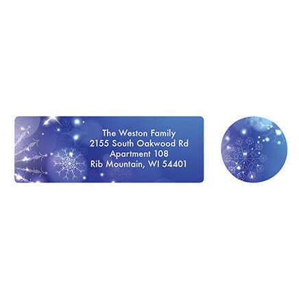 Personalized Winter Snow Globe Address Labels & Seals, Set of 20-364720