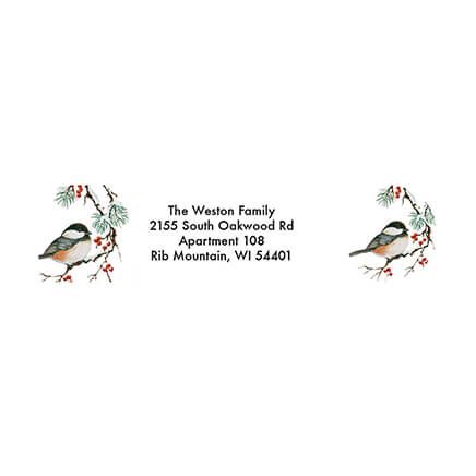 Personalized Christmas Chickadee Address Labels & Seal 20-364788