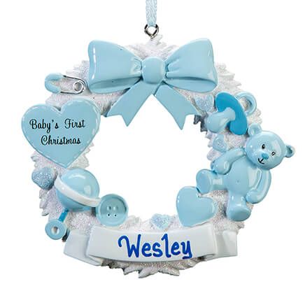 Personalized Baby's First Christmas Wreath Ornament-364882