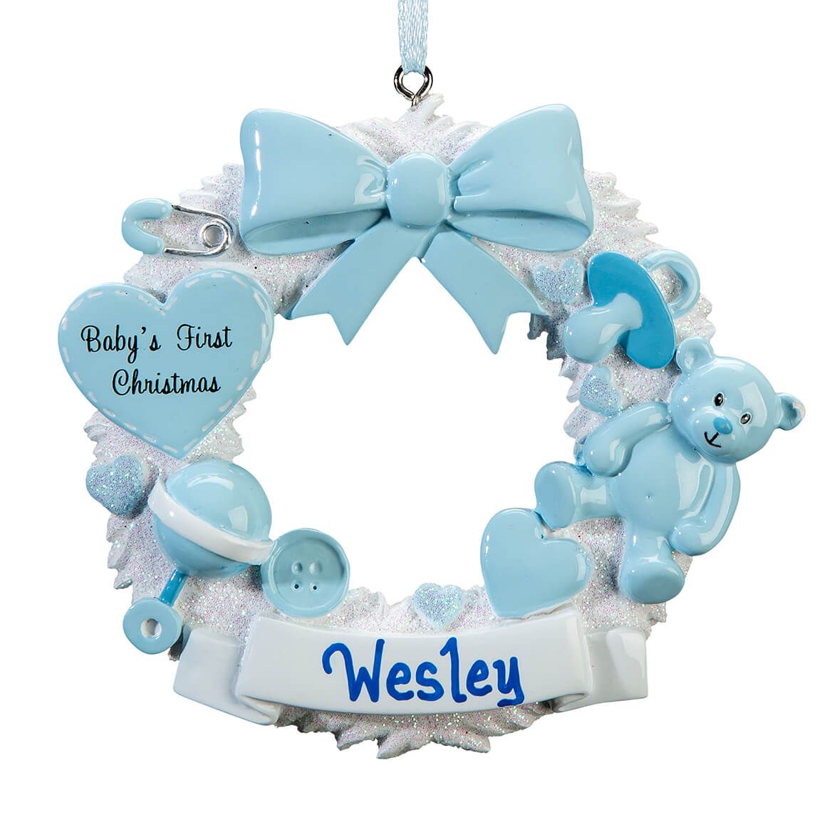 Personalized Baby's First Christmas Wreath Ornament + '-' + 364882
