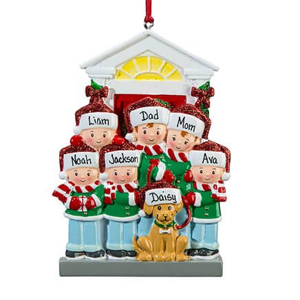 Personalized Family and Dog Ornament-364886